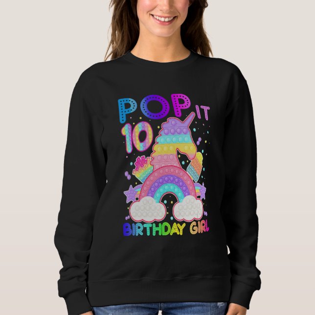 Fidget Toy Rainbow Pop It Pop It Bubble Popper Fid Sweatshirt (Front)