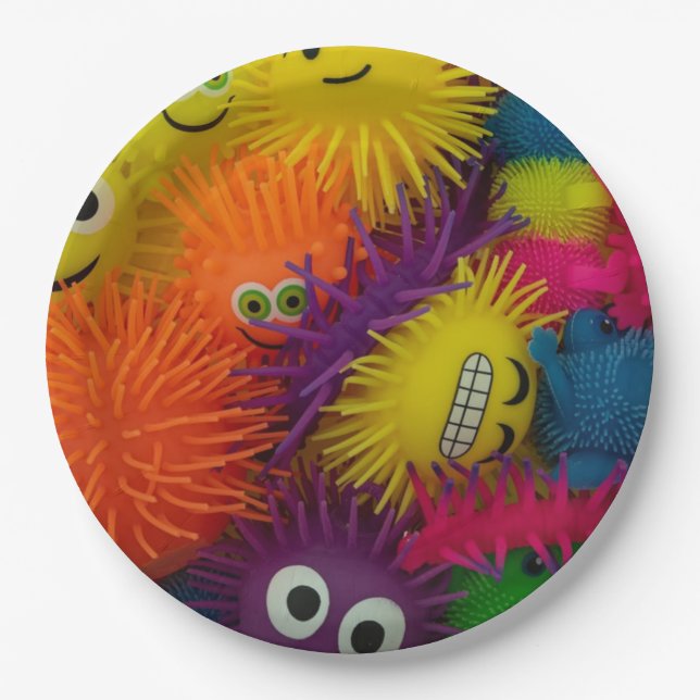 Fidget Toy Squishy Ball Paper Plate (Front)