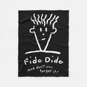 Fido Dido Face Don't You Forget It Fleece Blanket
