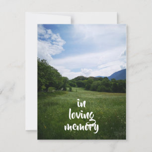 field and sky 2 memorial card