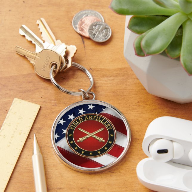 Field Artillery Branch Insignia Special Edition Key Ring (Desk)