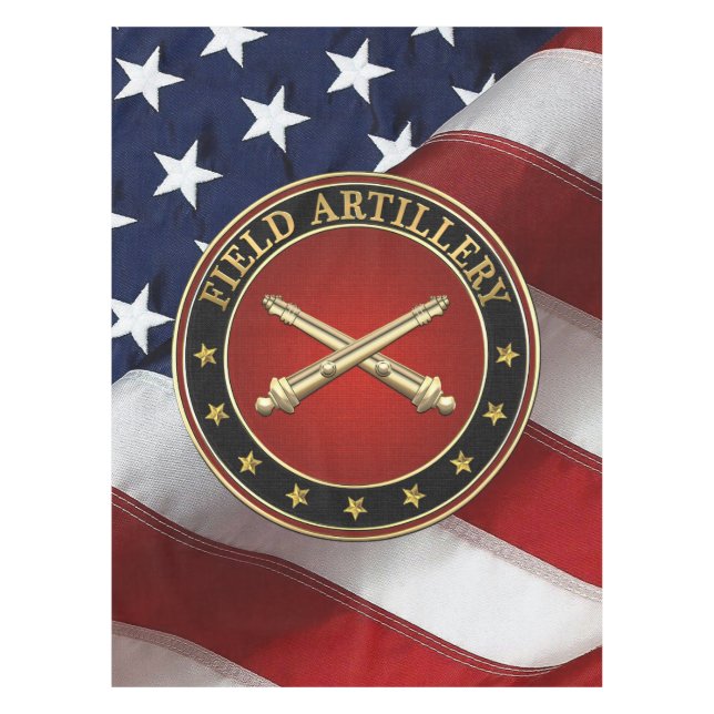 Field Artillery Branch Insignia Special Edition Tablecloth (Front)