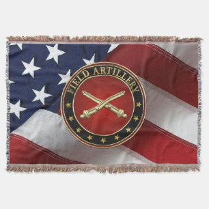 Field Artillery Branch Insignia Special Edition Throw Blanket