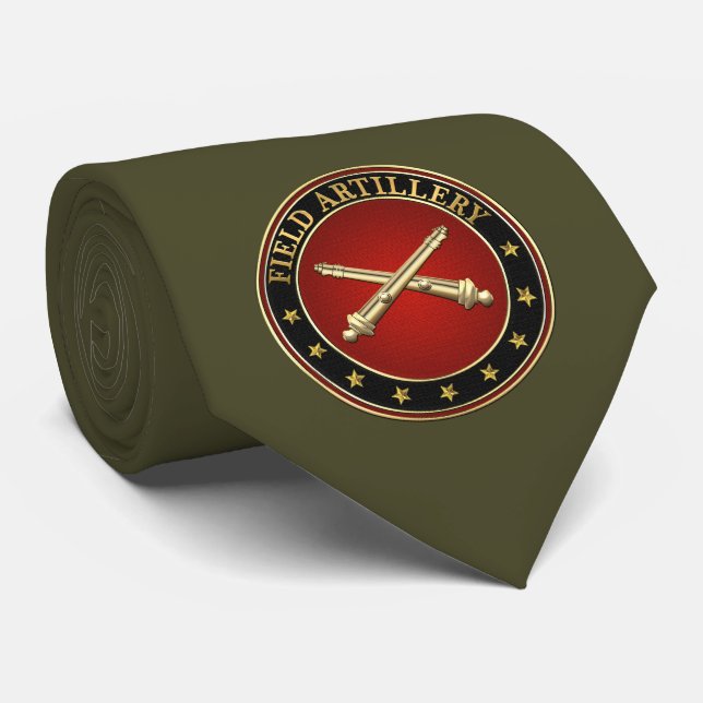 Field Artillery Branch Insignia Tie (Rolled)