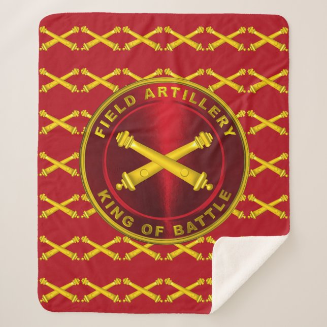 Field Artillery King of Battle Sherpa Blanket (Front)