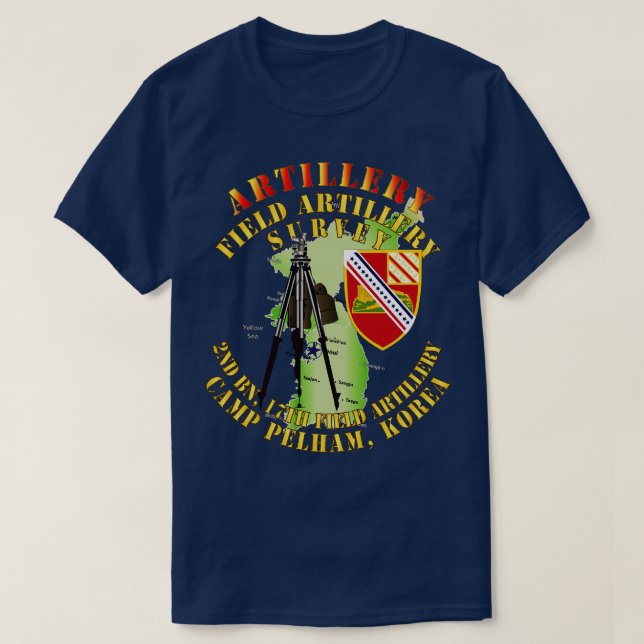 Field Artillery Survey 2nd Bn 17th FA Camp Pelham  T-Shirt (Design Front)