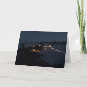Field Camp at Night Juneau Icefield (Blank Inside) Card