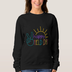 Field Day 2022 Fun Day Pastel Happy Field Day Kids Sweatshirt