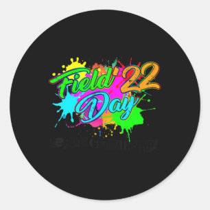 Field Day 2022 Let The Games Begin Kids Boys Girls Classic Round Sticker