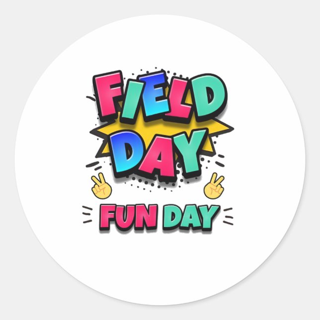 Field Day 2023, Fun Day Trip Classic Round Sticker (Front)