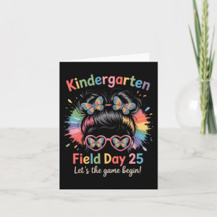 Field Day 2025 Red Team Kindergarten School Spirit Card