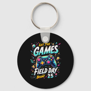 Field Day 25 Let The Games Begin Gamer Theme  Key Ring