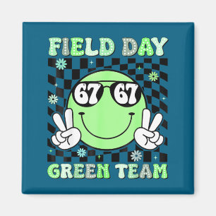 Field day 67 green team funny for teacher kidsFiel Magnet