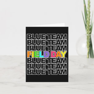 Field Day Blue Team Colour War Camp Team Game Comp Card
