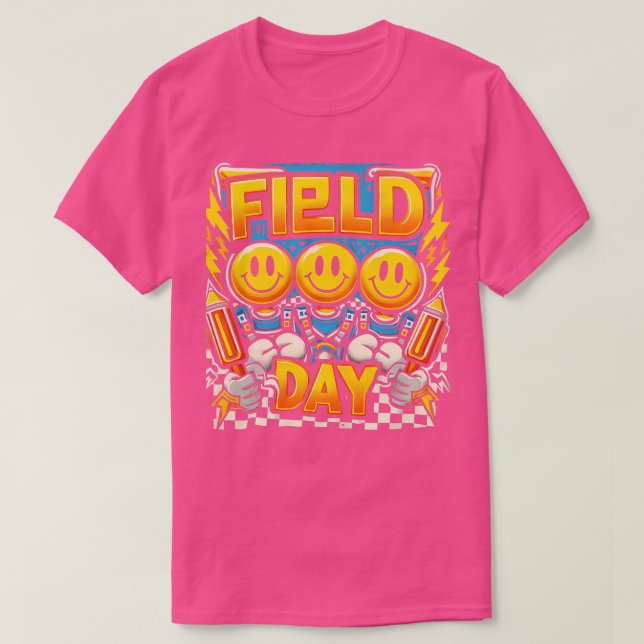 Field Day Field Day 2024 Chequered Game Day End of T-Shirt (Design Front)