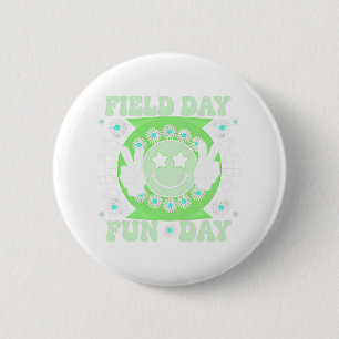 Field Day Fun Day Groovy Teacher Student Boys Girl 6 Cm Round Badge