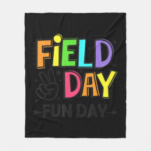 Field Day Fun Day Last Day Of School Teacher Stude Fleece Blanket