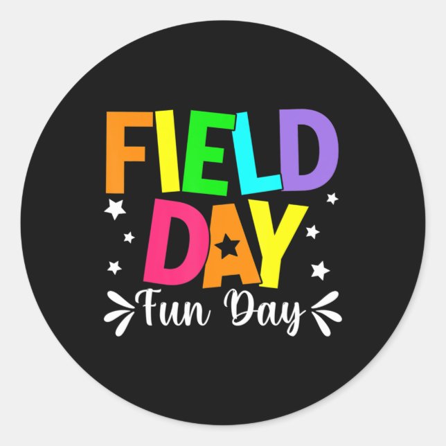 Field Day Fun Day School Trip Field Day Teacher Ki Classic Round Sticker (Front)