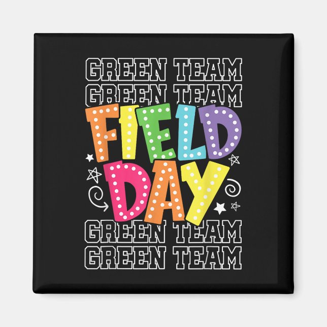 Field Day Green Team Colour War Camp Team Game Com Magnet (Front)
