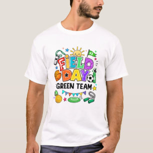 Field Day Green Team Funny For Kids Teacher Field  T-Shirt