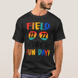 Field Day Is Fun Day Cute Retro Vintage Glasses Fi T-Shirt