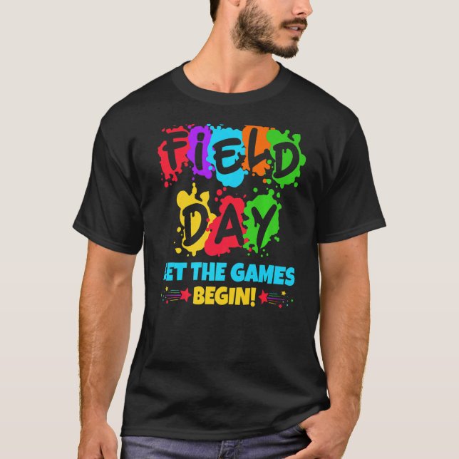 Field Day Let The Games Begin Colours Rainbow Girl T-Shirt (Front)