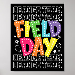 Field Day Orange Team Colour War Camp Team Game Co Poster