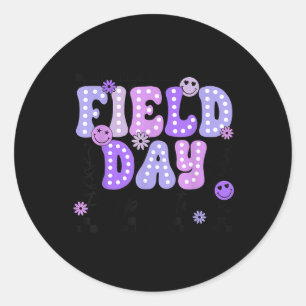 Field Day Purple Team Colour Field Trip Team Game  Classic Round Sticker