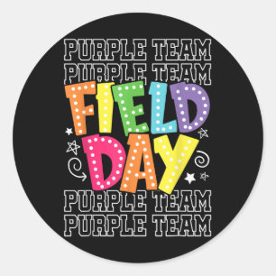 Field Day Purple Team Colour War Camp Team Game Co Classic Round Sticker