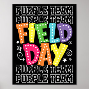 Field Day Purple Team Colour War Camp Team Game Co Poster