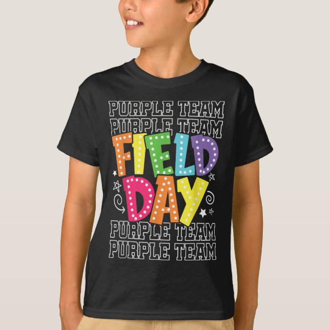 Field Day Purple Team Colour War Camp Team Game Co T-Shirt (Front)