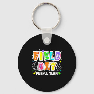Field day purple team retro competition peace men key ring