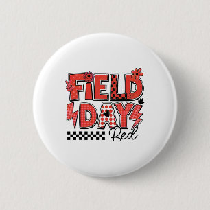 Field Day Red Team Colour Field Trip Team Game Com 6 Cm Round Badge