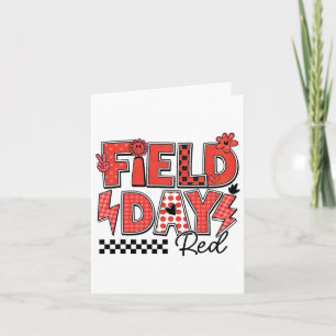 Field Day Red Team Colour Field Trip Team Game Com Card
