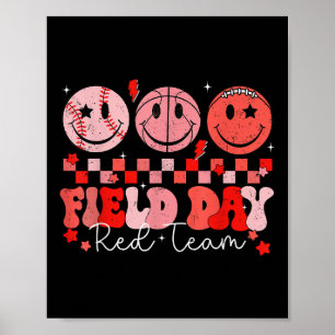 Field Day Red Team Colour Field Trip Team Game Com Poster