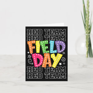Field Day Red Team Colour War Camp Team Game Compe Card