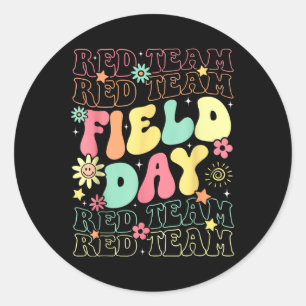 Field Day Red Team Colour War Camp Team Game Compe Classic Round Sticker
