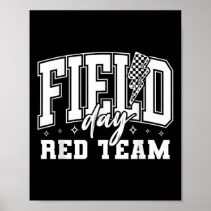 Field Day Red Team Colour War Camp Team Game Compe Poster