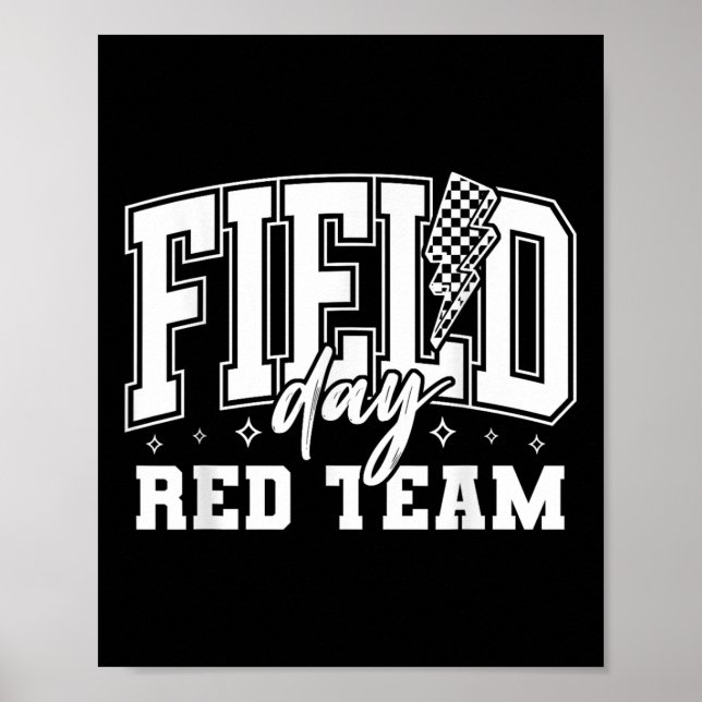 Field Day Red Team Colour War Camp Team Game Compe Poster (Front)