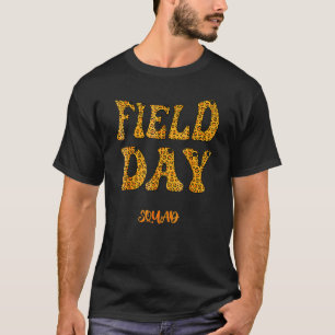 Field Day Squad Cool Leopard Print Styled Quote T-Shirt