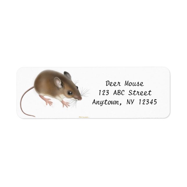 Field Deer Mouse Customisable Label (Front)