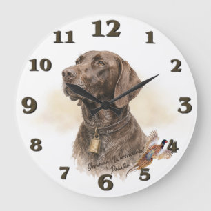 Field & Feather – German Shorthaired Pointer with Large Clock