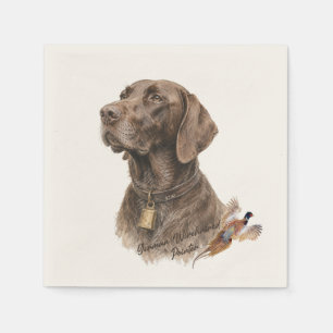 Field & Feather – German Shorthaired Pointer with Napkin