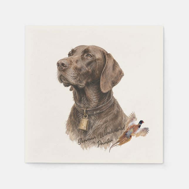 Field & Feather – German Shorthaired Pointer with  Napkin (Front)