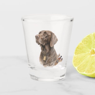 Field & Feather – German Shorthaired Pointer with  Shot Glass