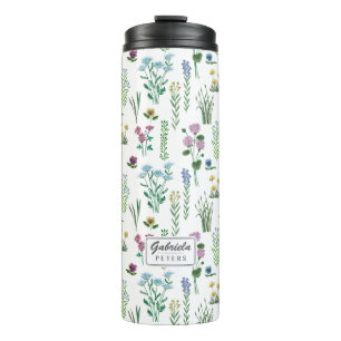 Field Flowers Floral   Thermal Tumbler