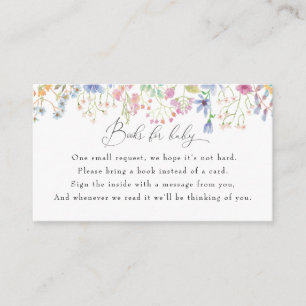 Field Flowers Hand Painted Floral Books for Baby Enclosure Card