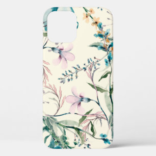 Field Flowers Seamless Pattern iPhone 12 Case