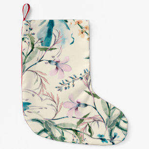 Field Flowers Seamless Pattern Small Christmas Stocking