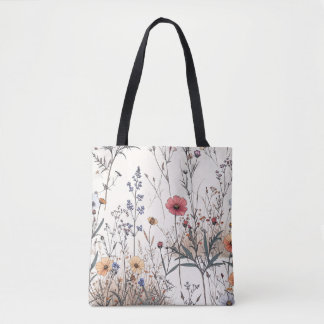 Field flowers tote bag